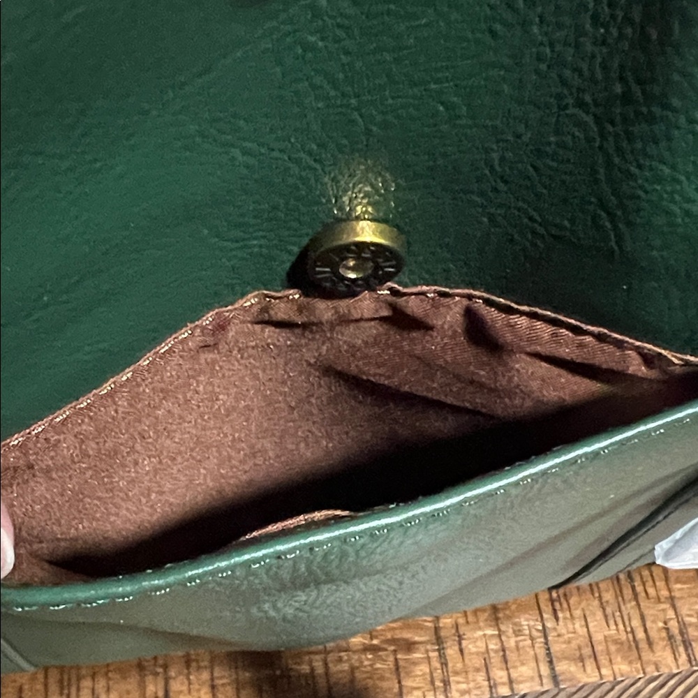 Fossil Dark Green Leather Tote - Picture 3 of 7